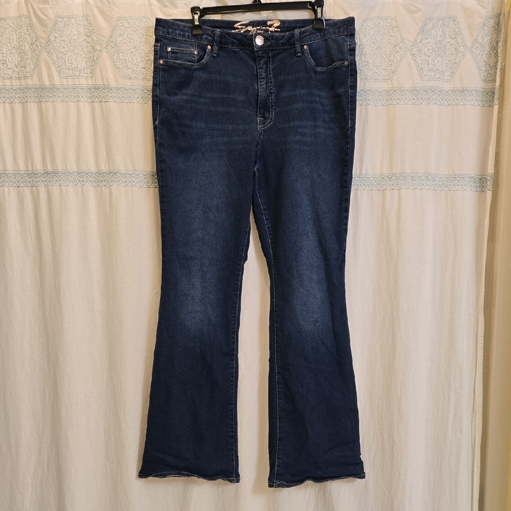 Seven7 Dark Blue Flare Jeans